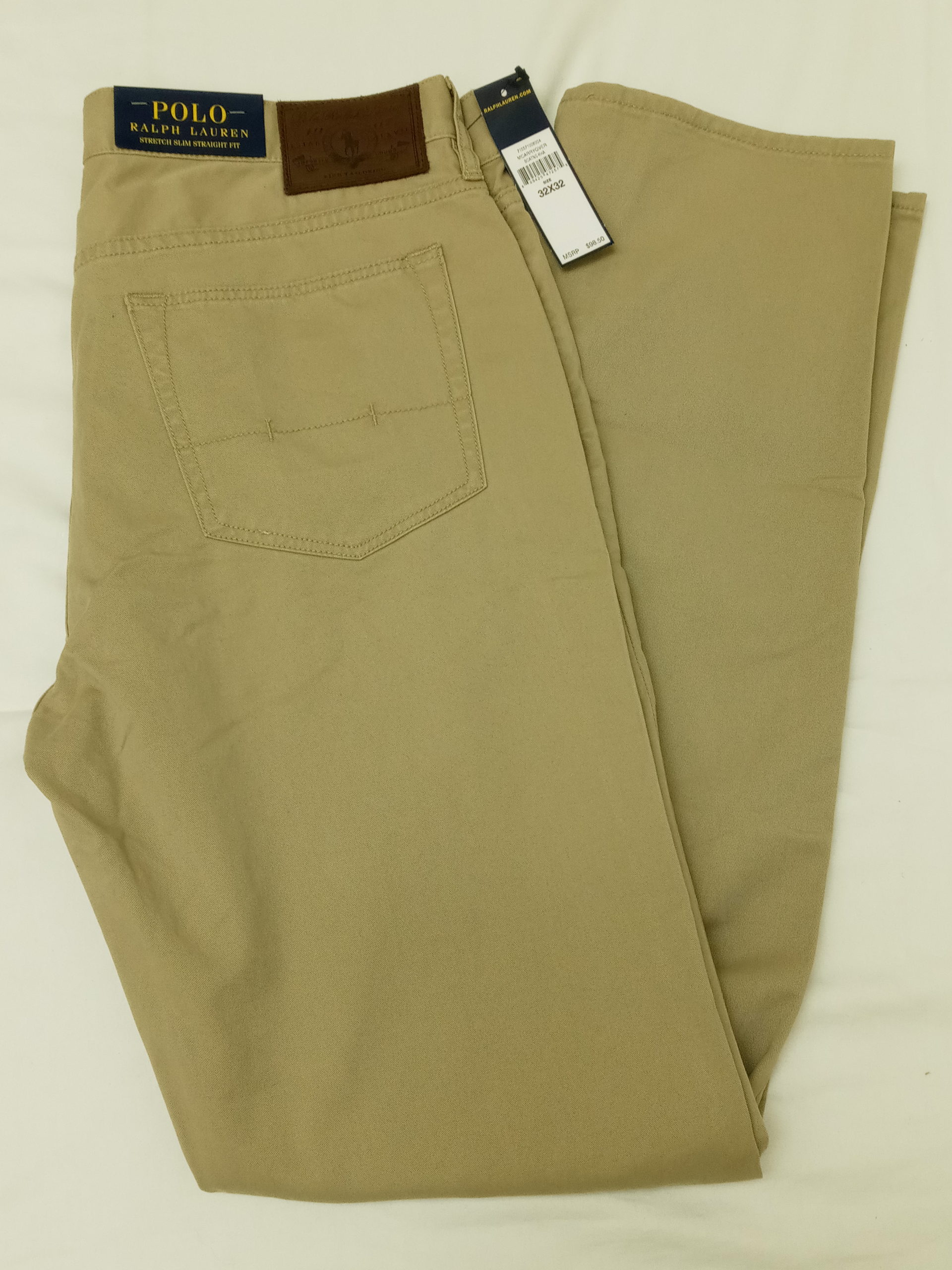 Men's POLO Ralph Lauren Stretch Slim Fit Boating Khaki Pants 32 x 32 -  Rescue Missions Ministries Thrift Store