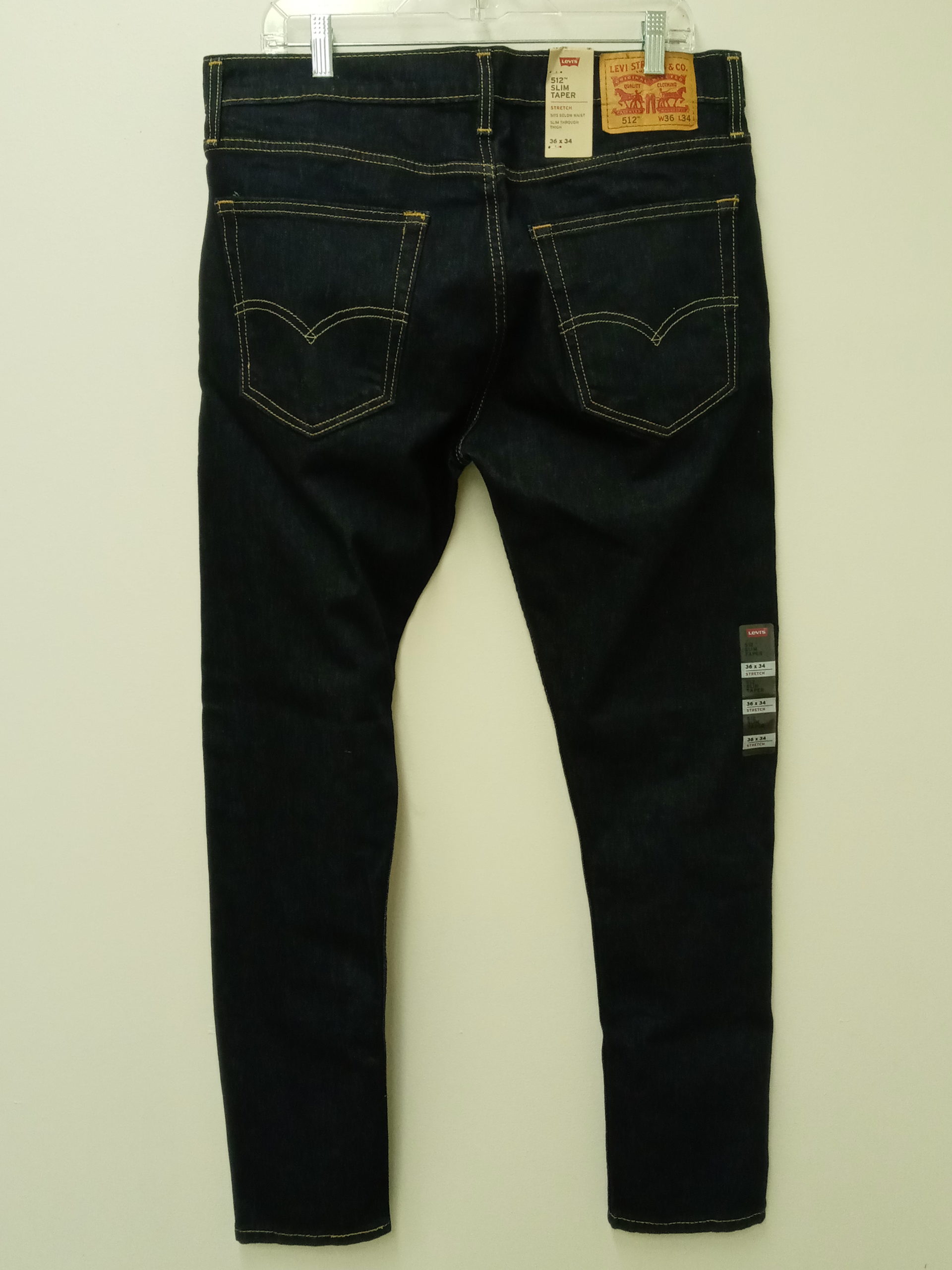 Men's Levi's 512 Slim Taper Dark Wash Blue Jeans 36 x 34 - Rescue Missions  Ministries Thrift Store
