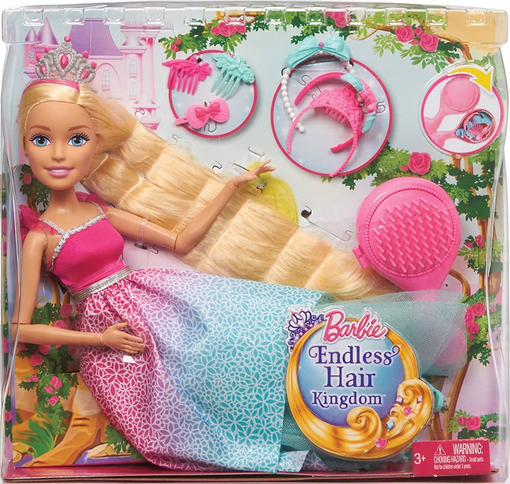 Barbie Endless Hair Kingdom Princess Doll-Pink 
